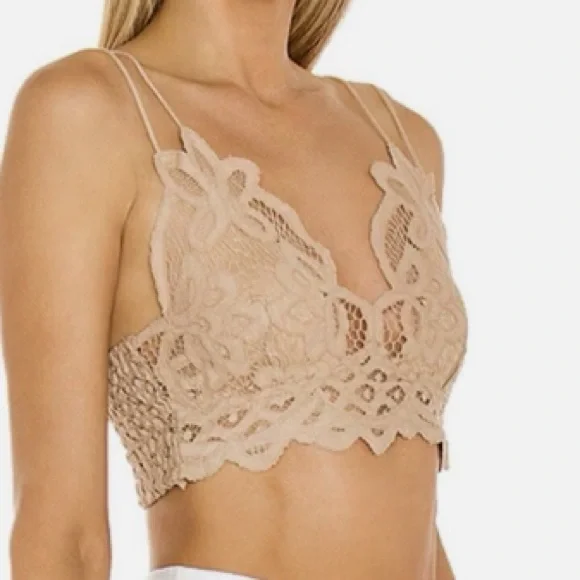 NWT Free People FP One Adella Lace Bralette In Nude NWT Size XS 32A-32B - Picture 9 of 16